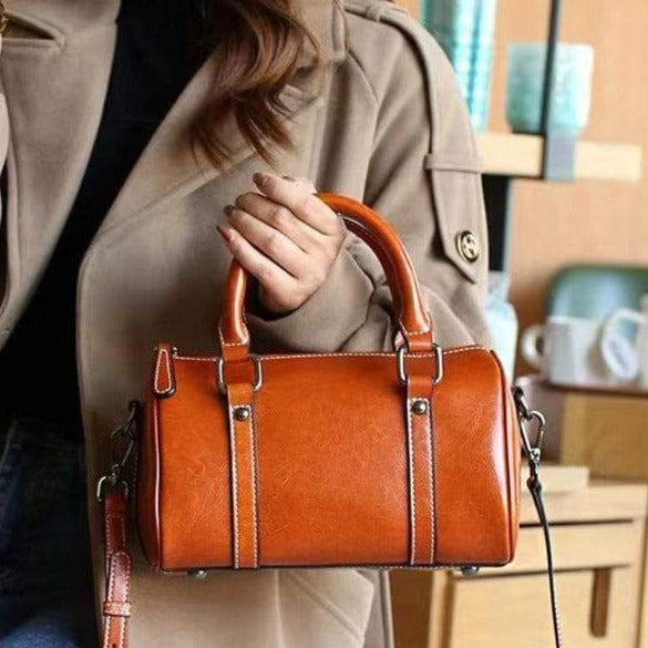 vintage chic pillow leather bag